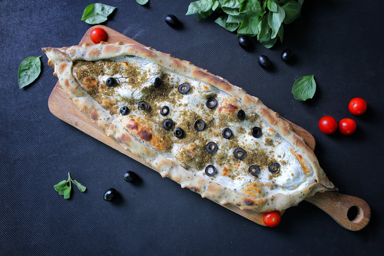 Turkish Pide, Flat Bread with Ground Meat
